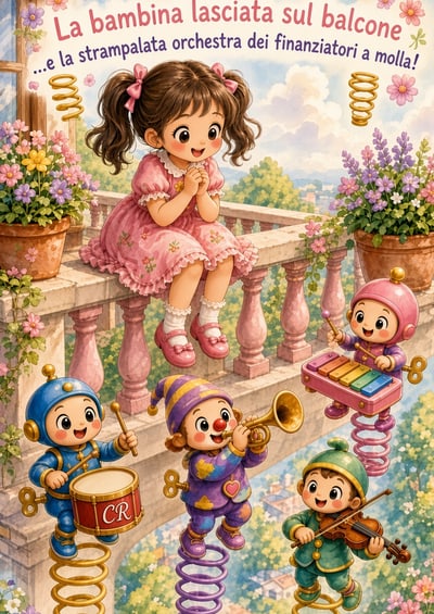 Copertina di La bambina lasciata sul balcone ...e la strampalata orchestra dei soccorritori a molla!